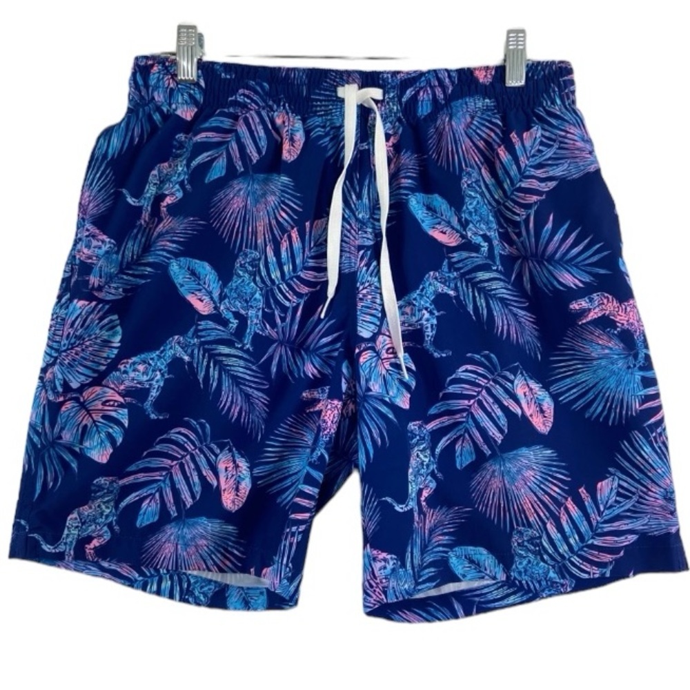 Chubbies The Prehistoric Blues 7.5” Classic Swim Trunk Mesh Lined Shorts S/M